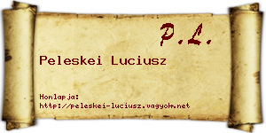 Peleskei Luciusz névjegykártya